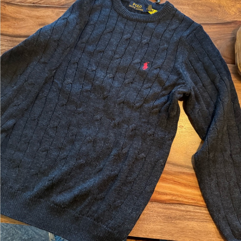 Ralph Lauren Navy Cable Knit Sweater